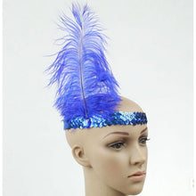 Feather Headband 1920's Flapper Sequin Headpiece Costume Head Band Party Favor NW