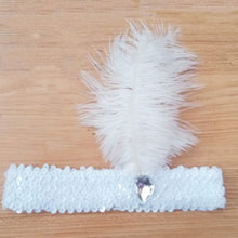 Feather Headband 1920's Flapper Sequin Headpiece Costume Head Band Party Favor NW