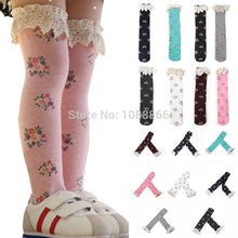 Free pingBaby Girls Little Lace Flower High Socks Knee High In Tube Sock NW