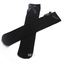 Free pingHot Cotton Kid Baby Bowknot Stripes In tube Socks 1-8Y Girls Dress High NW