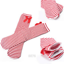 Free pingHot Cotton Kid Baby Bowknot Stripes In tube Socks 1-8Y Girls Dress High NW