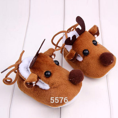 New Cute Warm Baby Christmas Deer Shoes Sweet Antiskid Toddlers Shoes Baby Girls Infant Prewalker Toddler sh NW