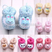 New style Newborn Cotton Warm Animal Lovely Baby Shoes Toddler Unisex Soft Sole Skid-proof Kids girl infant First W NW