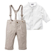 Gentleman Boy Baby T-shirt Top Shirt Bib Pants Overall Outfits Clothing Set NW