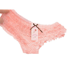 Girl Sexy Dot Calcinha Female Underwear Lovely Women Lace Ruffles Women Sheer Panties Butt Lifter Briefs NW