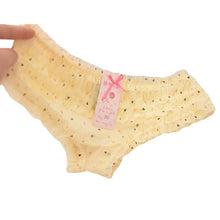 Girl Sexy Dot Calcinha Female Underwear Lovely Women Lace Ruffles Women Sheer Panties Butt Lifter Briefs NW