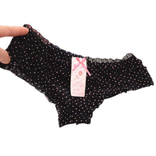Girl Sexy Dot Calcinha Female Underwear Lovely Women Lace Ruffles Women Sheer Panties Butt Lifter Briefs NW