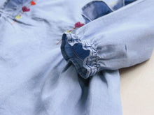 Girl Denim Dress Retro Kids Long Sleeve Jeans Tutu Dresses 1-6Y Children Clothing NW