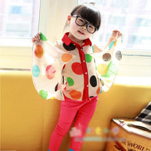 Girls Child Shirts Polka Dot Lapel Sleeveless Chiffon Party Tops Blouse 2-7Y NW