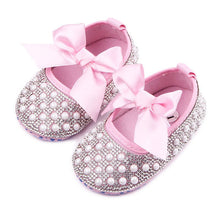 HOT 0-9M Infantil Kids New Diamond Baby Shoes Toddler Girls Shoes Bow First Walkers NW