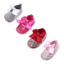 HOT 0-9M Infantil Kids New Diamond Baby Shoes Toddler Girls Shoes Bow First Walkers NW