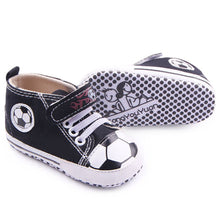 HOT Toddler Infantil Boys Girls Football Pattern Crib Shoes Sneaker Kid Lace-Up Soft Sole Baby Shoes Prewalker NW