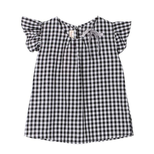 Girls Dress Kids Casual Cotton Dresses Children Fashion Plaid Clothing LZH7 NW
