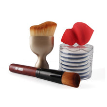 Hot 10Pcs Pro Makeup Blush Brush Makeup Sponge Makeup Tools Kit Foundation Brushes NW