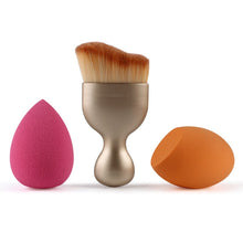 Hot 10Pcs Pro Makeup Blush Brush Makeup Sponge Makeup Tools Kit Foundation Brushes NW