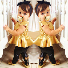 Hot Baby Girls Kids Shirt Dress Legging Pants Casual Clothes Sets Suit Outfits NW