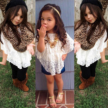 Hot Cute Baby Kids Girls Lace T-shirts Batwing Sleeve Tops Blouse Casual T shirt NW