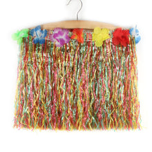 Hot Hawaiian Kids Costume Hula Grass Skirt Flower Wristband Beach Party Skirt NW