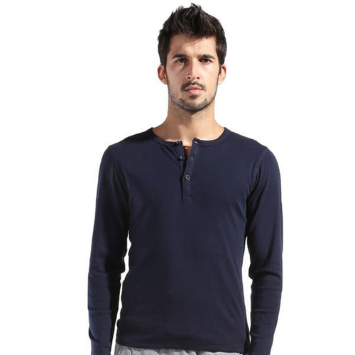 Hot Men Basic Long Sleeve T-shirt Gray Dark Blue Yellow White Slim Cut T Shirt Tops NW