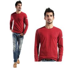 Hot Men Basic Long Sleeve T-shirt Soft Comfort Colors Gray Red White Blue T Shirt Tops NW