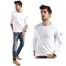 Hot Men Basic Long Sleeve T-shirt Soft Comfort Colors Gray Red White Blue T Shirt Tops NW