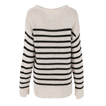 Hot New Brand Women Sweater Long Sleeve Pullover Striped Sweater Knitted Shirt Jumper Sweaters NW