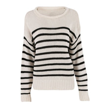 Hot New Brand Women Sweater Long Sleeve Pullover Striped Sweater Knitted Shirt Jumper Sweaters NW