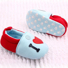 I Love MOM DAD Lovely Baby Girls Boy Shoes Round Toe Flats Soft Slippers Toddler Shoes NW