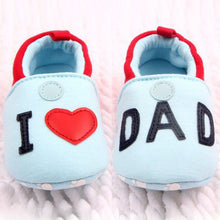 I Love MOM DAD Lovely Baby Girls Boy Shoes Round Toe Flats Soft Slippers Toddler Shoes NW