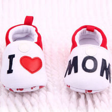 I Love MOM DAD Lovely Baby Girls Boy Shoes Round Toe Flats Soft Slippers Toddler Shoes NW