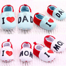 I Love MOM DAD Lovely Baby Girls Boy Shoes Round Toe Flats Soft Slippers Toddler Shoes NW