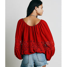 Women Lace Batwing Long Sleeve T-shirt Tops Bottoming Shirt New Black Red White NW