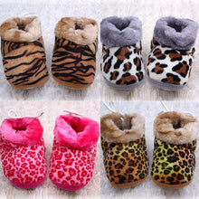 Hot Leopard Baby Kid Toddler Shoes Boys Girls Cotton Warm Anti-slip Boots NW