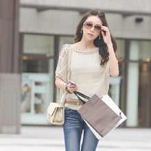 Hot Women Batwing Sleeve Hollow Out Crochet Knit Knitwear Tops Sweater Blouse Pullover NW