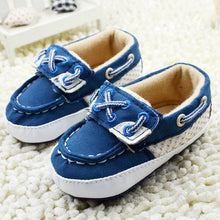 Infant Baby Boys Blue Soft Sole Crib Shoes Sneakers Size Newborn to 18 Months NW