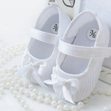 Infant Toddler Baby Shoes Kids Girls Laces Ribbon Bowknot Crib Shoes Soft Walker NW