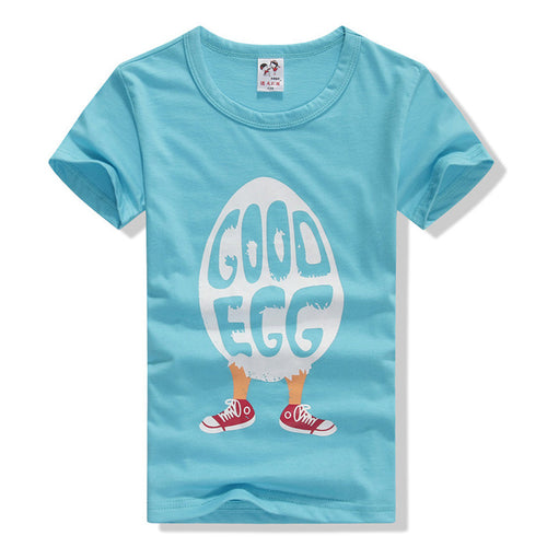 Infant Toddler Child Cartoon Print Baby Boy Girl Short Sleeve T-Shirt 2-7Y NW