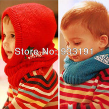 Infants Girls Kids Knit Crochet Warm Hat Cap Scarf Shawl Earflap Beanie ping NW