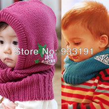 Infants Girls Kids Knit Crochet Warm Hat Cap Scarf Shawl Earflap Beanie ping NW