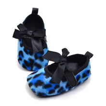 Infants Girs Princess Bowknot Ribbon Soft SoleCrib Shoe Leopard Prewalkers Shoes 0-18 M NW
