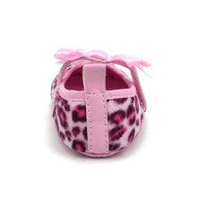Infants Girs Princess Bowknot Ribbon Soft SoleCrib Shoe Leopard Prewalkers Shoes 0-18 M NW