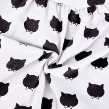 Kid Girls Cat Print Long Sleeve Dress Pleated One Piece Dress Sundress 2-6Y NW