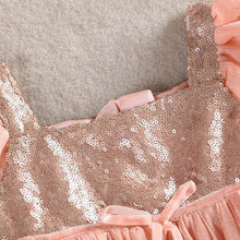 Kids Baby Girls One Piece Dress Ruffled Sleeve Sequins Pleated Dresses 1-5 Years NW