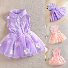 Kids Gilrs Chiffon Cute Floral Dress Princess One Piece Formal Party Dress 1-4Y NW