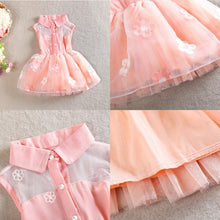 Kids Gilrs Chiffon Cute Floral Dress Princess One Piece Formal Party Dress 1-4Y NW