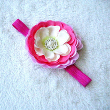 Kids Girl Baby Infant Big Flower Rose Rhinestone Headbands Hair Bow Band Headwear NW