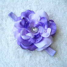 Kids Girl Baby Infant Big Flower Rose Rhinestone Headbands Hair Bow Band Headwear NW