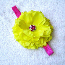 Kids Girl Baby Infant Big Flower Rose Rhinestone Headbands Hair Bow Band Headwear NW