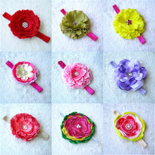 Kids Girl Baby Infant Big Flower Rose Rhinestone Headbands Hair Bow Band Headwear NW