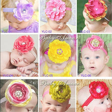 Kids Girl Baby Infant Big Flower Rose Rhinestone Headbands Hair Bow Band Headwear NW
